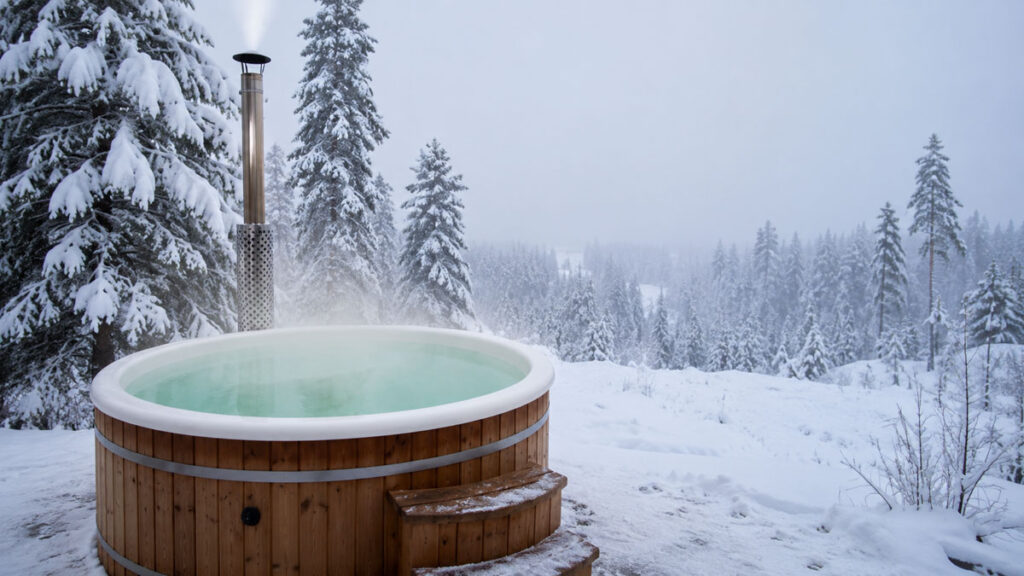 Hottub in de winter